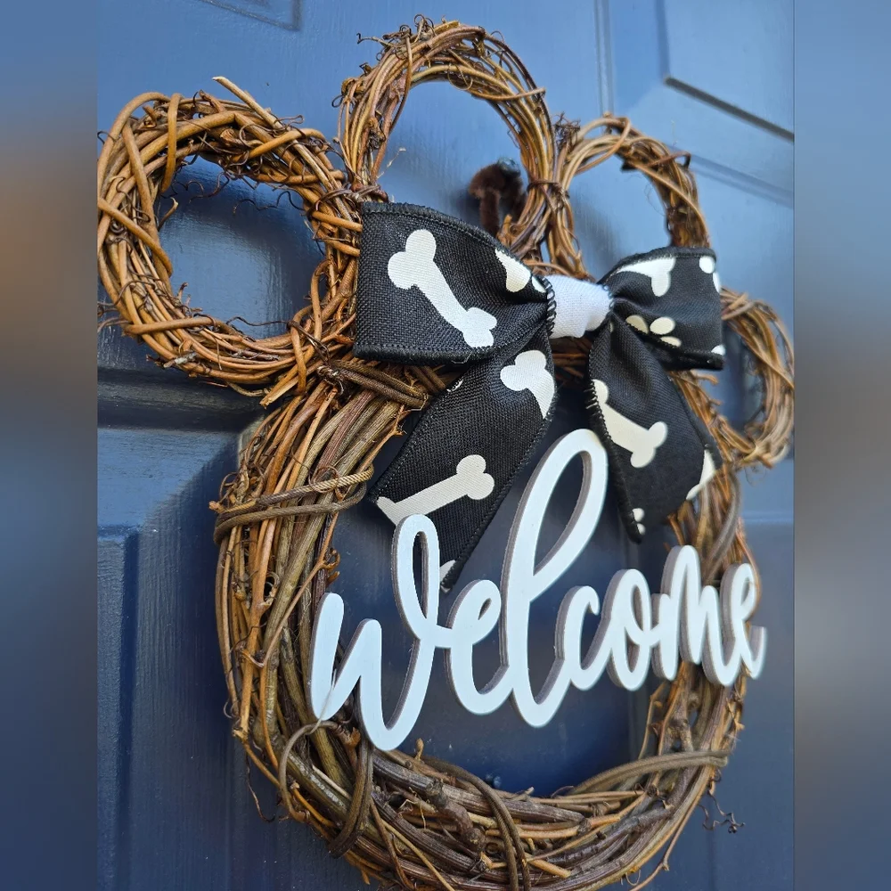 Mini Welcome Paw Wreath 🐾
